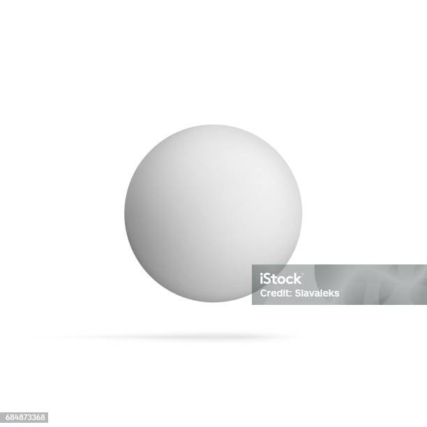 Realistic Blank Sphere Shape Flying In The Air Stock Illustration - Download Image Now - Sphere, Circle, Three Dimensional