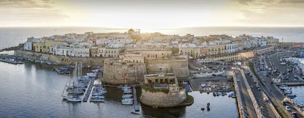 Panorama of beautiful Gallipoli, Puglia, southern Italy