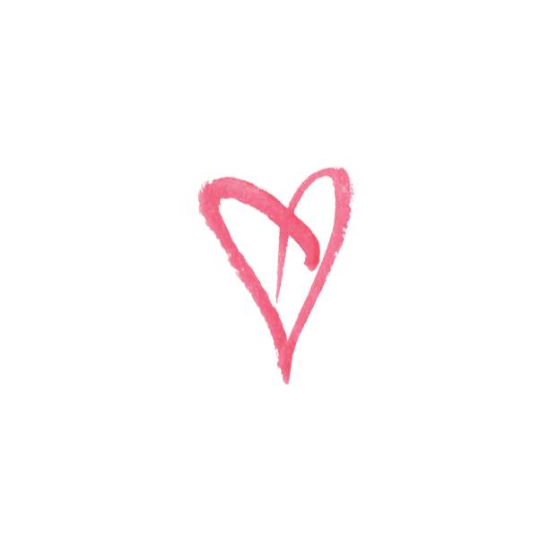 istock Watercolor heart on a white background . Sketch style icon. Watercolor vector illustration 684886748