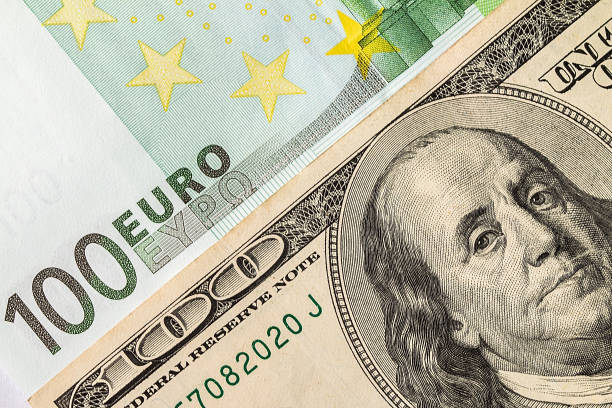 background of the money. dollar and euro - todas as unidades monetárias europeias imagens e fotografias de stock