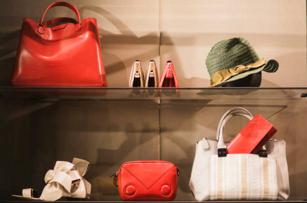istock Purses and shoes in a luxury boutique 684921266