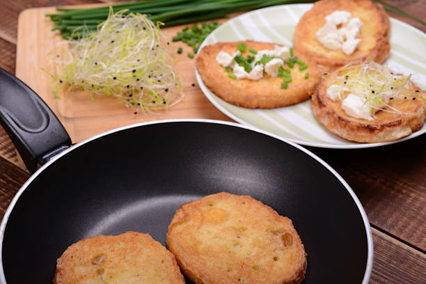 istock French toasts with goats cheese, fresh chives and sprouts. 684922486