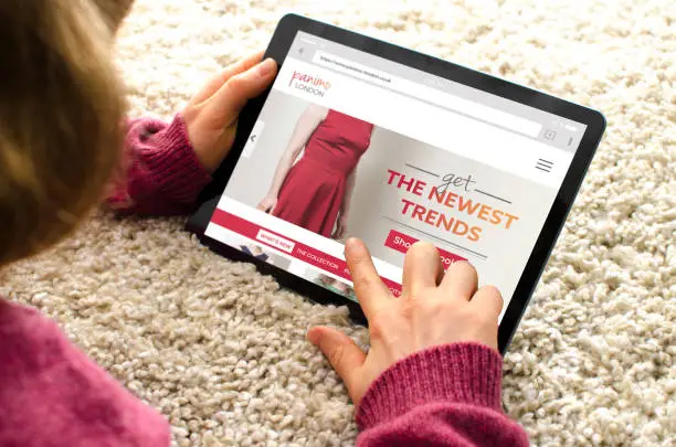 Photo of Online shopping with a digital tablet computer from home