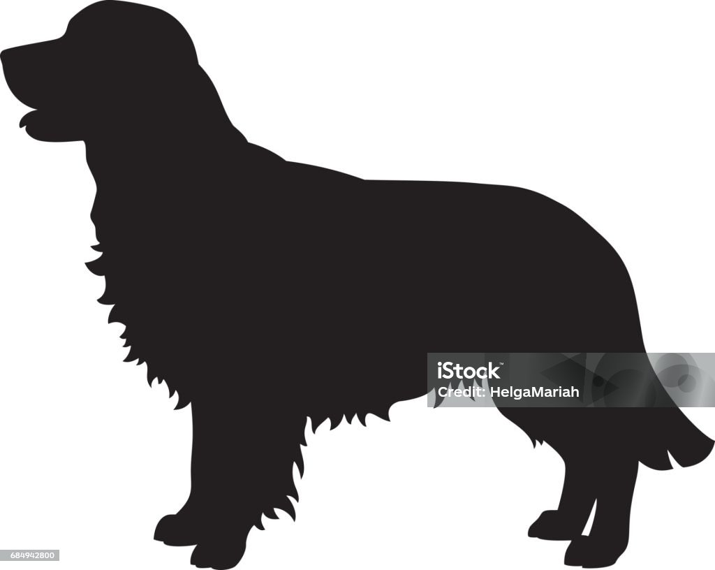 Golden Retriever Dog Vector Silhouette Vector silhouette Golden Retriever Dog Golden Retriever stock vector