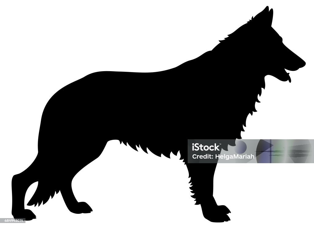 German Shepherd Dog Vector Silhouette German Shepherd Dog silhouette German Shepherd stock illustration