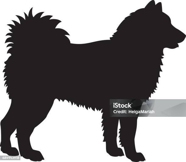 Alaskan Malamute Dog Breed Silhouette Stock Illustration - Download Image Now - Malamute, Animal, Black Color