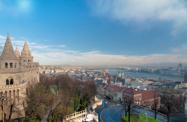 istock Budapest panoramic view from the Citadel with bridges and the Parliament 684947906