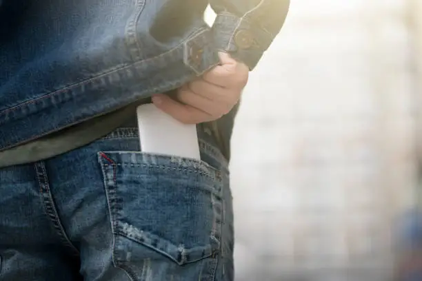 Photo of Cell Phone In A Back Pocket