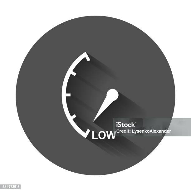 Speedometer Tachometer Fuel Low Level Icon Stock Illustration - Download Image Now - Black Color, Chart, Choice