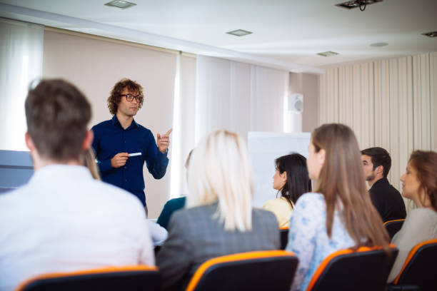 istock Learning new skills on scientific seminar 684977602