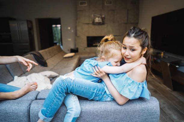 istock Elder and younger daughter on the big couch 685003688