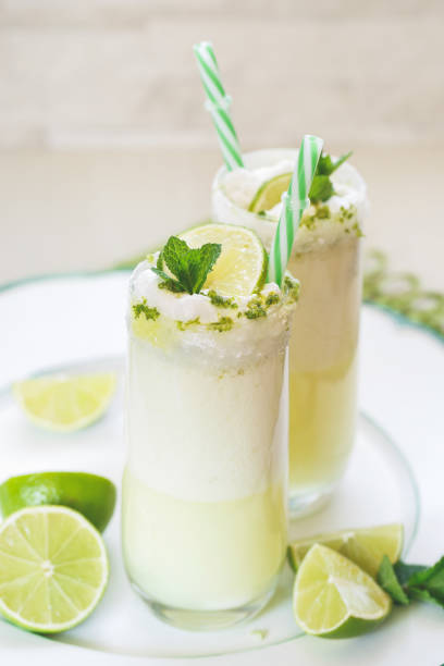 istock Brazilian lemonade or limeade with sugared rim, summer refreshment 685006364