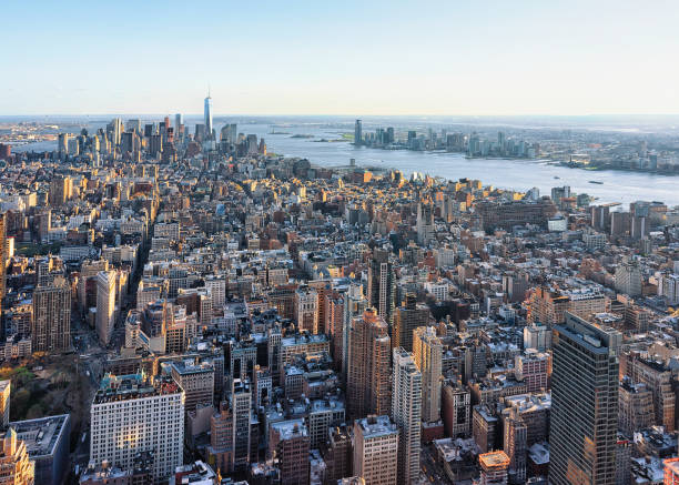 istock Aerial view on Skyline in Downtown Lower Manhattan NY America 685006698