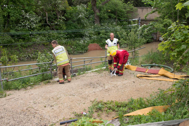 Burst Water Main in Newcastle Upon Tyne Flooded Metro Line Jesmond Newcastle Upon Tyne -UK 17th May 2017  jesmond stock pictures, royalty-free photos & images