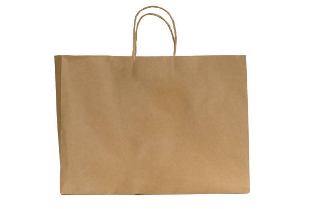 istock Blank brown paper bag isolated on white background. 685010814
