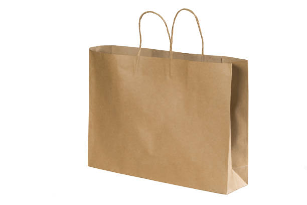 istock Blank brown paper bag isolated on white background. 685010932