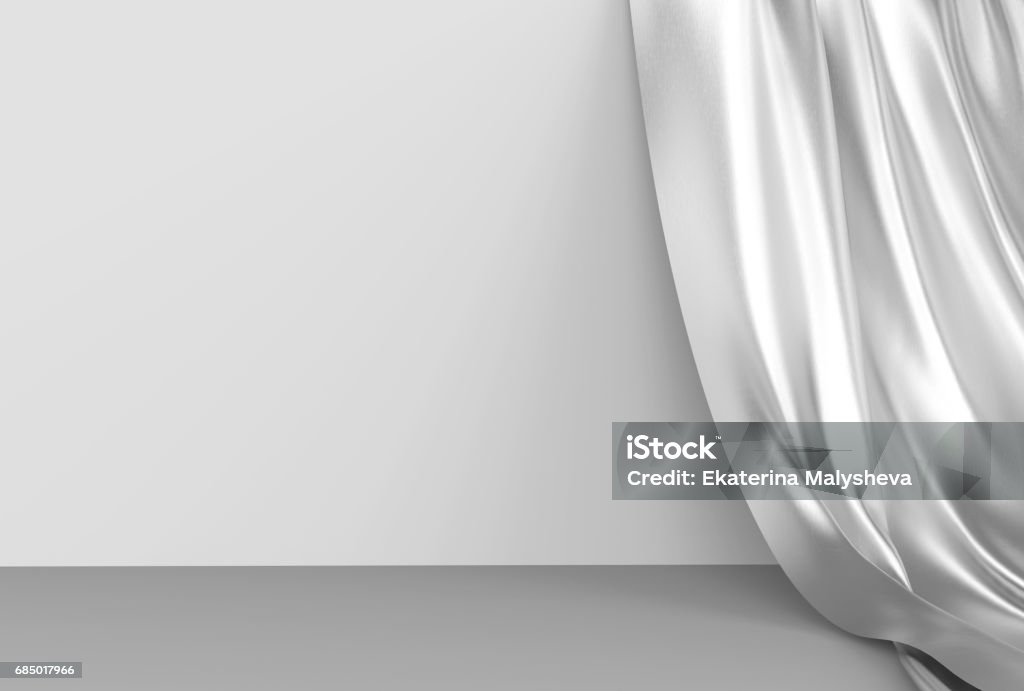 Drapery Silver Silver Drapery Stock Photo - Download Image Now - Stage Curtain, Draped ...
