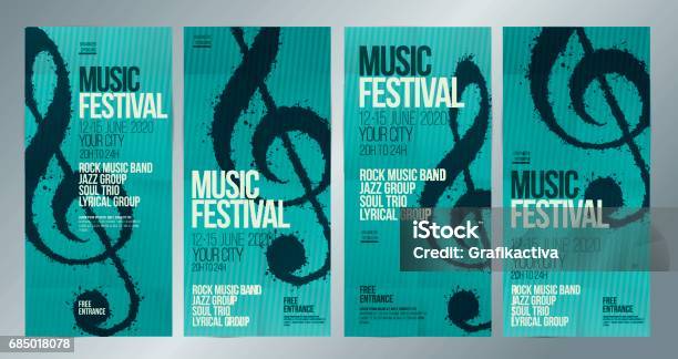 Idea Of Designs For Music Events Stock Illustration - Download Image Now - Music, Backgrounds, Poster