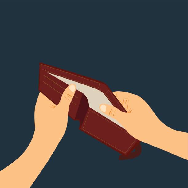 Empty Wallet Broke Vector Illustration Design Concept Stock Illustration -  Download Image Now - iStock