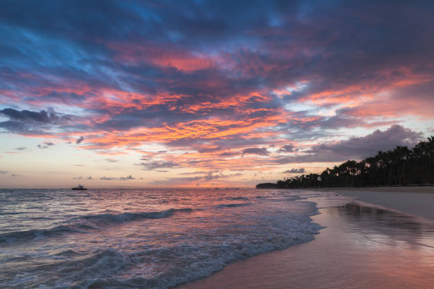 istock Colorful sunrise over Atlantic Ocean coast 685037552