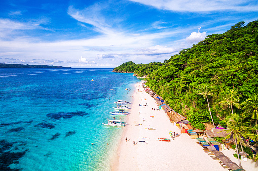 Isla de Boracay vista aérea, Visayas occidental, Filipinas photo