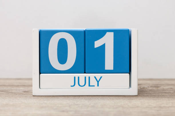 istock July 1st. Image of july 1, calendar on white background. Summer day. Empty space for text 685042598