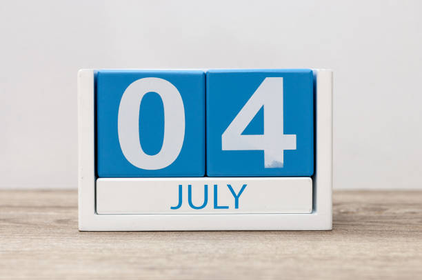 istock July 4th. Image of july 4, calendar on white background. Summer day. Empty space for text. Independence Day Of America 685042806