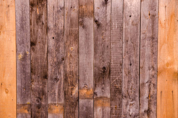 istock Dark wooden plank wall texture 685050760