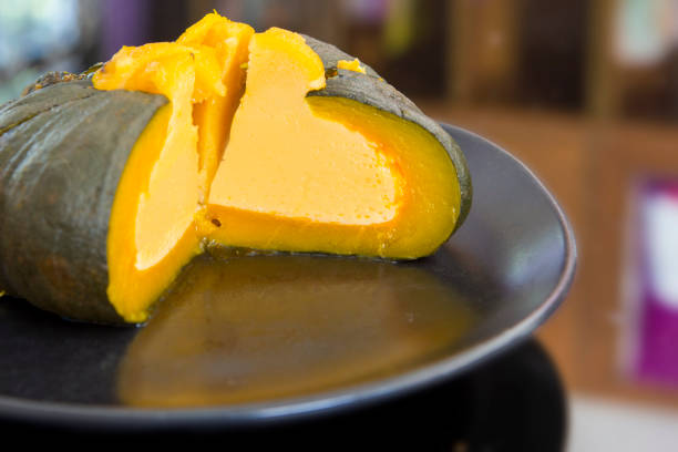 istock Egg custard in pumpkin, Pumpkin Custard,Thai dessert. 685053070