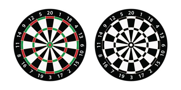 ダーツボードターゲット - dartboard sport scoreboard number点のイラスト素材／クリップアート素材／マンガ素材／アイコン素材