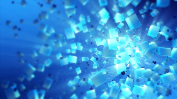 istock Colorful abstract cubes in space texture isolated 3D illustration 685070976