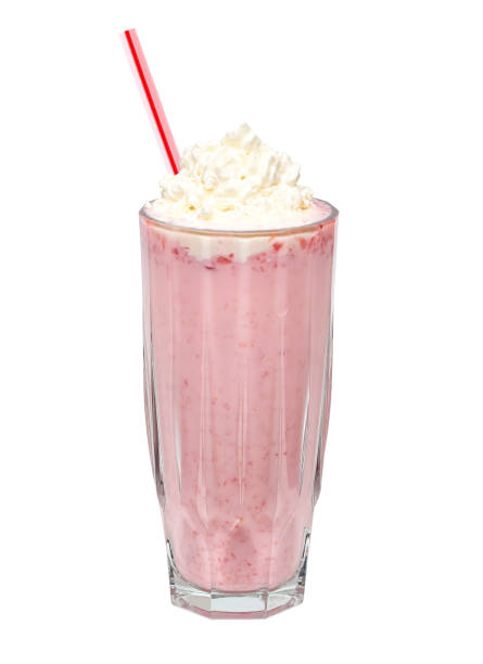 istock Strawberry milkshake in glass 685071370
