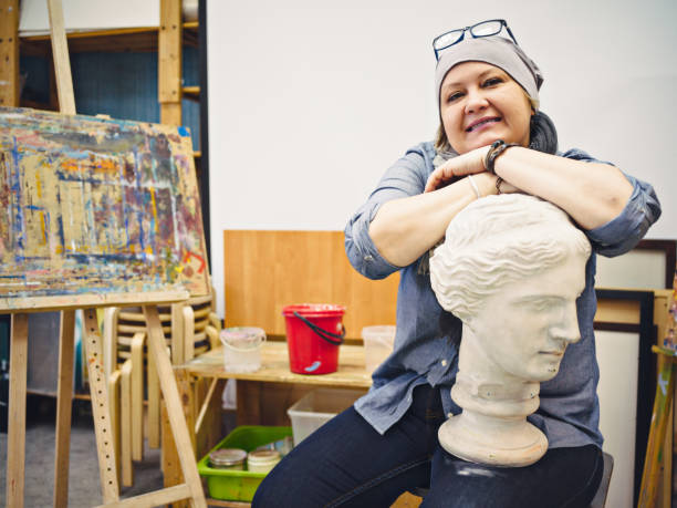Teacher of painting in Art Studio