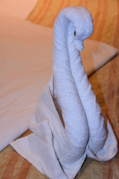istock Towel Swan on the Bed 685135632