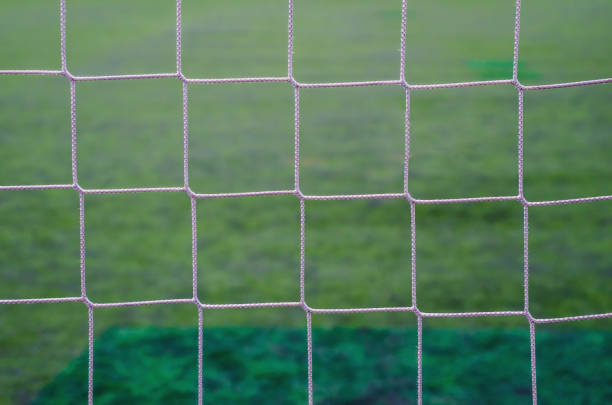 футбол чистая деталь - soccer goal net winning стоковые фото и изображения