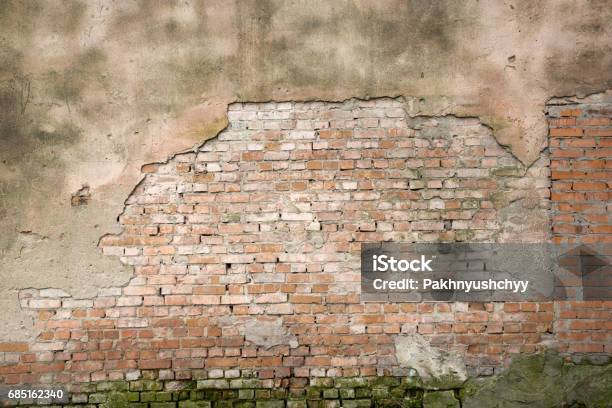 Brick Wall Stock Photo - Download Image Now - Abandoned, Architecture, Backgrounds