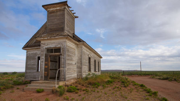 istock Old Abandoned Church in Desert 685165222