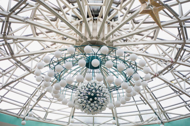 istock Big beautiful chandelier on the ceiling. Abstract background. Minsk. 685165448