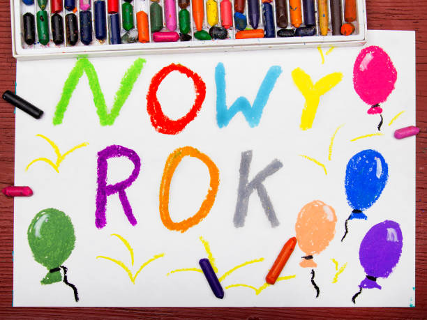 istock Colorful drawing: Polish words 'New Year' 685175344