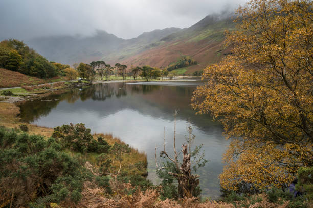 istock Stuning Autumn Fall landscape image of Lake Buttermere 685198756