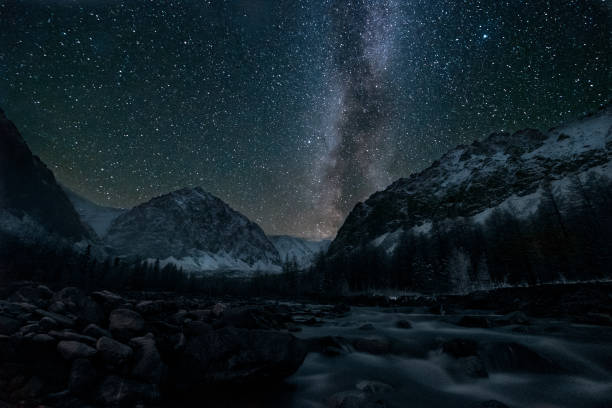 istock Night in Altay mountains. Russia. 685209606