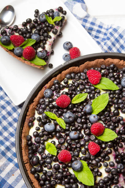 istock Delicious tart with blueberries and raspberries 685215260