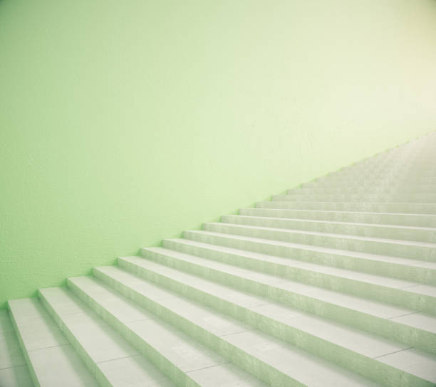 istock Stairs and green wall 685229912