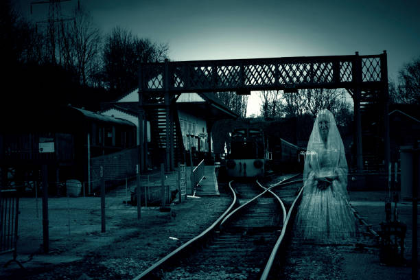 Train Station Ghost stock photo
