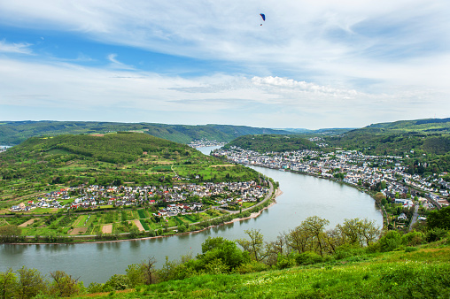 A view of Boppard on the Rhine River in Germany