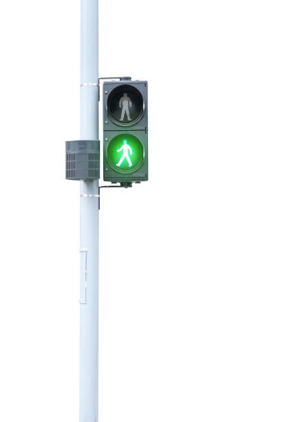 istock Traffic lights, green signal, go on white background with clipping path 685303560