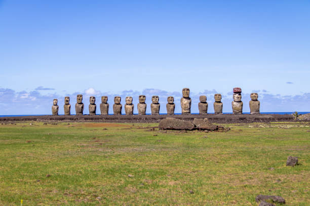 istock Moai Statues of Ahu Tongariki - Easter Island, Chile 685386746