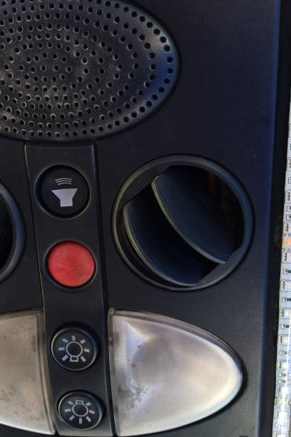 istock Air conditioned,inside of an old vintage bus. 685394240