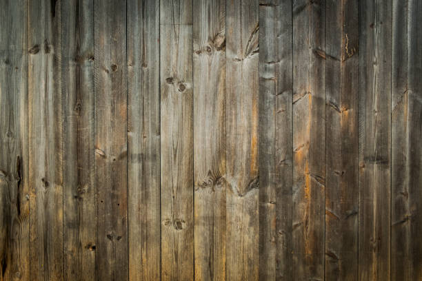 istock Big Brown wood plank wall texture background 685415004