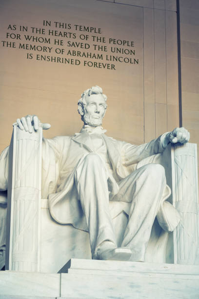 статуя авраама линкольна - abraham lincoln washington dc statue president стоковые фото и изображения